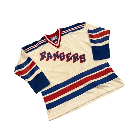 Rare Vintage 80's New York Rangers Barry Beck #5 Gerry Cosby NHL Jersey Small - Picture 3 of 7
